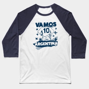 Vintage Argentinian Football // Retro Grunge Argentina Soccer Baseball T-Shirt